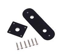 SHOWERORO 1 Set Guitar Pickguard Cover Bass Guitar Electric Guitar Parts Celluloid Neck Plates Knob Plate Guitar Bridge Control Plate Guitar Accessory Guitar Screws Bass Control Plate Black