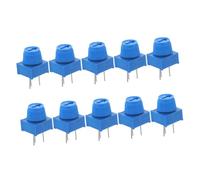 SHOWERORO 10 Pcs Through Trimmer Potentiometer with Knob Pin Adjustable Variable Resistor for Breadboard Corrosion-resistant Potentiometer Resistors for LCD Contrast and Volume Control