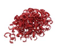 SHOWERORO 100 Pcs Adjustable Homing Pigeon Identification Rings for Ducks and Birds, Pe Bird Leg Bands with Secure Design, Suitable for Poultry Management and Farm Supplies, Inner Diameter