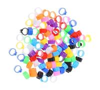 SHOWERORO 100 Pcs Plastic Pigeon Leg Rings Foot Bands for Mark and Identify Birds Easy to Manage Sturdy Bird Accessories for Parrots and Cockatiels Random Color