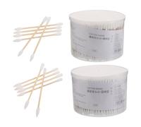 SHOWERORO 1000pcs Double-ended round Spiral Pointed Tip Safe Cotton Ear Swabs for Makeup Removing and Ear Cleaning at Home Salon
