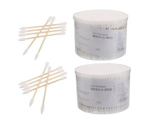 SHOWERORO 1000pcs Double-ended round Spiral Pointed Tip Safe Cotton Ear Swabs for Makeup Removing and Ear Cleaning at Home Salon