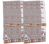 SHOWERORO 100Pcs Cartoon Reward Punch Cards for Students Multipurpose School Punch Cards Loyalty for Classroom Encouragement and Teacher Use
