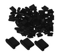 SHOWERORO 100pcs USB C Dust Plug Silicone Charging Port Protector Compatible with Iphone Simple Installation Phone Accessories Black Type C Stopper Covers Prevent Dust and Debris