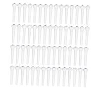 SHOWERORO 100pcs White Guitar Bridge Pins Acoustic Guitar String Pegs Dot Decor for Folk Accessories