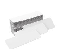 SHOWERORO 108pcs Student Locker Tags Blank Erasable Label Plate 3.15x1.57inch PVC Magnetic Attachment Dry Erase for Teachers and Students Kitchen Storage and Office
