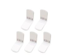 SHOWERORO 10pc Baby Proofing Locks 90° Right Angle Safety Latches Easy to Install Sticky Adhesive for Cupboard White Kids Safety Cabinet Locks