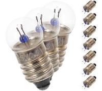 SHOWERORO 10pcs 2.5v 0.3a E10 Miniature Screw Small Light Bulbs for Student Physics Electrical Circuit Experiments, Compact Incandescent Bulbs for Science Teaching and DIY Lighting