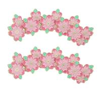 SHOWERORO 10PCS Enamel Cherry Blossoms Brooch Pins - Japanese Style Flower Badge - Spring Lapel Pins with Needle Cap for Suit Collar Badge Wedding Jewelry
