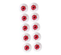 SHOWERORO 10pcs Halloween Fake Eyeballs Red Vein Scary Portable Eyeball Props Wear Resistant Decorations for Horror Parties Home Porch