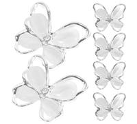 SHOWERORO 10Pcs Hollow Cat Eye Bowknot Nail Charms with Rhinestones for Nail Art Decoration, DIY Manicure Accessories for Fingernails, Elegant Bowknot Style