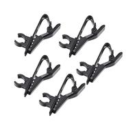 SHOWERORO 10pcs Lapel Tie Clip Microphone Clip Iron for Shows Lectures and Online Chatting Easy Design for Voice Recording and Video Conferencing Black