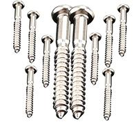 SHOWERORO 10pcs Metal Tremolo Mounting Screws for Electric Guitar Pickup Durable Round-head Bridge Screws for Guitarists and Diy Projects