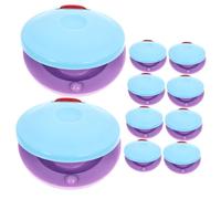 SHOWERORO 10pcs Plastic Round Dance Board Finger Castanets Musical Instruments for Boys and Girls Small Percussion Educational Toys