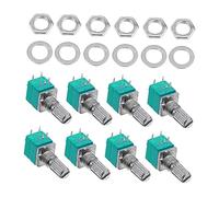 SHOWERORO 10pcs Potentiometer with Switch Single Turn Metal Film Variable Resistors for Pin Durable and Easy to Use