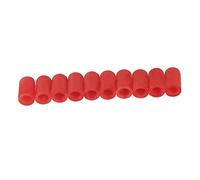 SHOWERORO 10pcs Silicone Drumstick Practice Tips Silent Mute Protectors for Elastic Red for Quiet Practice and Damage