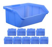 SHOWERORO 10Pcs Thickened Plastic Tool Storage Boxes 12X14X6.5Cm with Compartments Screw Organizer Case Desktop Sundries Holder for Workshop and Hardware Parts Storage