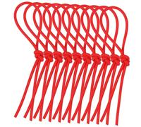 SHOWERORO 10pcs Yangqin Leather Pipe Dulcimer Hammer Rubber Sleeves Replacement Parts for Musical Instruments
