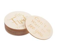 SHOWERORO 11pcs Double-Sided Wooden Pregnancy Discs Weekly Markers for Shower Photo Props Cute Round Design for Documenting Growth for Expecting Moms