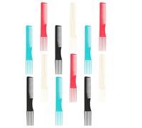 SHOWERORO 12Pcs Five-Prong Hairdressing Combs for Men and Women Two-Sided Hair Styling Tools Updo Pins Portable Combs for Hair Salon and Curly Root Lifting Random Color Random Color