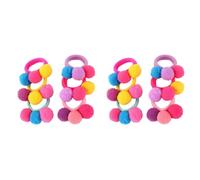 SHOWERORO 12pcs Hair Accessories Pompom Ball Elastic Hair Bands and Color Random Random Color