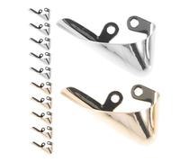 SHOWERORO 12pcs Iron High Heel Shoe Tip Protective Covers Durable Pointed Toe Caps for High Heel Repair and Decoration Kick Safety for Casual and Formal Wear Easy to Install Gold and Silver