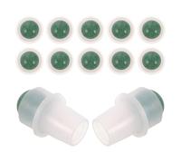 SHOWERORO 12pcs Jade Stone Roller Ball Caps for Essential Oil Bottles - Refillable Aromatherapy Perfume Roll-on Inserts with Natural Green Aventurine for Travel Use