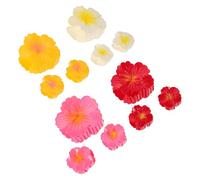 SHOWERORO 12pcs Plumeria Hair Claw Clips Set Gradient White Yellow Pink Red Flowers Hawaiian Flower Hair Accessories for Women and Vacation and Party Styling