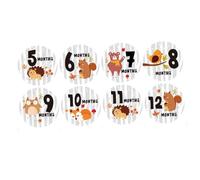 SHOWERORO 12pcs Stickers Growth Stickers Milestone Stickers Animal Stickers Bling Stickers Newborn Monthly Stickers First Year Belly Stickers Stickers Newborn Props