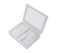 SHOWERORO 140 PCS Large Curved Fake Nail Tips with Scale Plastic Artificial Nail Extensions and Salon Use Easy to Shape and Paint and Experts