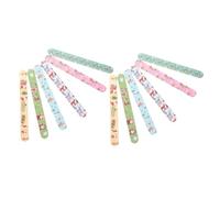 SHOWERORO 15pcs Christmas Double-Sided Nail Files Eva Grit Manicure Nail Shaping Tool Set for DIY Art and Festive Care Random Style