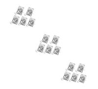 SHOWERORO 15pcs Guitar Jack Plate Output Socket Square Indented Design for Electric Guitar and Easy to Install Replacement for Worn Parts Silver