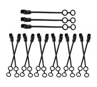 SHOWERORO 15Pcs SAE Waterproof Dust Caps Protective Plugs for Solar Panel Wire Covers Cable Extension Outdoor Electrical Outlet Covers