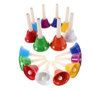 SHOWERORO 16pcs Hand Bells: 8 Note Musical Handbells Musical Toy Percussion Instrument For Toddlers Children Kids For Childrens Day Family Activity School Church