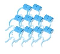 SHOWERORO 16Pcs Portable Nose Clips Nasal Nose Bleed Stopper Clips for Home Use Breath Training Fixing Pinchers Blue