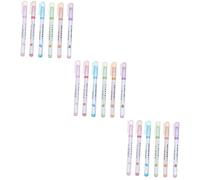 SHOWERORO 18 Pcs Linear Highlighter Highlighters Pens Highlighter Pens Marker Cute Highlighters Pastel Glitter Highlighters Curve Pattern Highlighter Pen Gel Erasable Highlighters Dot Abs