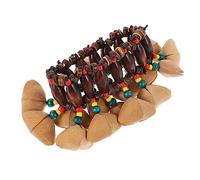 SHOWERORO 1pc Handbell Percussion Instrument African Tribal Style Fruit Shell Bangle Lightweight Musical Bracelet for Boys and Girls and Adults Music Skills and Parent Bonding