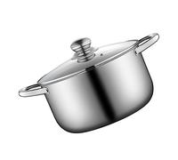 SHOWERORO 1pc Stainless Steel Stockpot Lid Multipurpose Cookware for Induction Gas and Electric Stoves Easy to Clean Soup and Stew Pot for Home and Restaurant Use