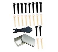 SHOWERORO 1set Acoustic Guitar Bridge with Puller Guitar String Pegs for Folk and Smooth Finish Safe to Use