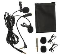 SHOWERORO 1set Clip Microphone for Smartphones Portable Lavalier Microphone Noise Cancellation for Vlogging Interviews Lectures and Live Streaming Design