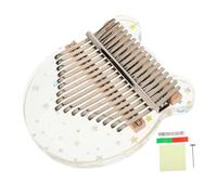 SHOWERORO 1set Key Transparent Kalimba Finger Piano Carrying Bag and Accessories for Beginners Portable Thumb Piano for Music Clear Melodious Sound for Travel and Home Use