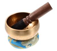 SHOWERORO 1set Meditation Bowl Multi-function Singing Bowl for Mindfulness Relaxation Sound Healing for Home Temple Meditation Spaces Includes Cushion Stick
