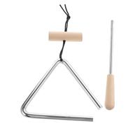 SHOWERORO 1set Musical Triangle Percussion Instrument for Boys and Girls Adults Striker for Music Education Rhythm Training Early Learning