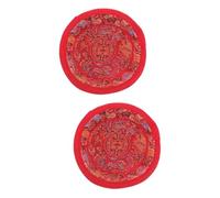SHOWERORO 2 Pcs Unique Nepal Handmade Singing Bowl Pillow Meditation Accessory for Root Chakra Bowl