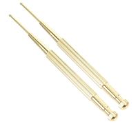 SHOWERORO 2 Pieces Copper Ear Acupuncture Pointer Pens with Spring Loaded Mechanism Lightweight Ear Acupressure Tools for Finding Acupoints