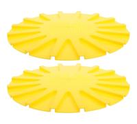 SHOWERORO 2 Pieces Yellow Plastic Beehive Entrance Gate Bee Escape Disc Beekeeping Equipment for Hive Transfer and Bee Colony Management