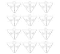 SHOWERORO 20pcs Acrylic Corner Brackets for Display Cases and Acrylic Panels, Triangular Right Angle Clips with Easy Installation and Seamless Edge Alignment, for DIY Projects