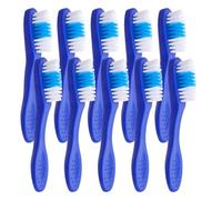 SHOWERORO 20Pcs Blue Short Handle Anti-Self- Toothbrush for Prison Oral Care, Correctional Care Thumb Toothbrush Suitable for Jail and Mental Health Facilities