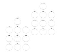 SHOWERORO 20PCS Copper DIY Earring Hoops Accessories for Women Silver Plated Round Ear Clips Jewelry Making Supplies for Handcraft and Custom Designs