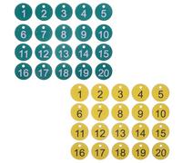 SHOWERORO 20Pcs Plastic Beehive Number Labels Hanging Digital Signs Numbered Tags for Beekeeping Hive Identification Bee Case Markers Farm Beehive Classification Signs Random Random Color